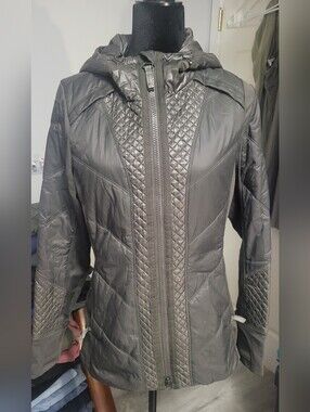 Athleta Medium Rock Ridge Primaloft Spring/Autumn Jacket In Dark Gray